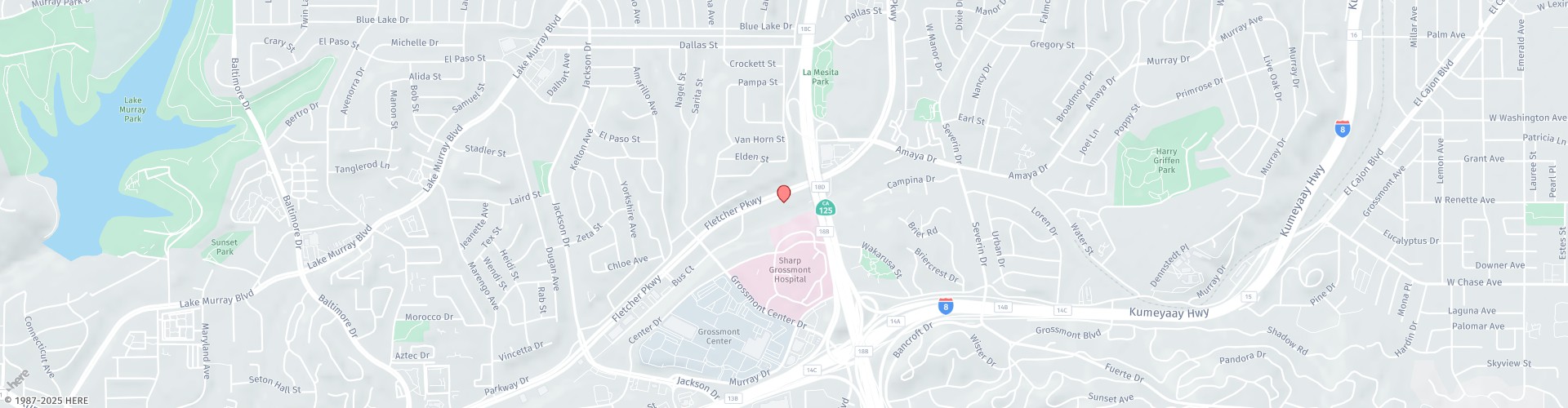 Location Map: 8881 Fletcher Pkwy La Mesa, CA 91942